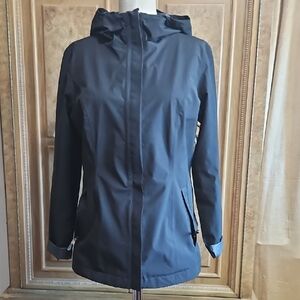 32° Cool Women’s Black Hooded Utility Jacket - Lightweight Weather-Resistant